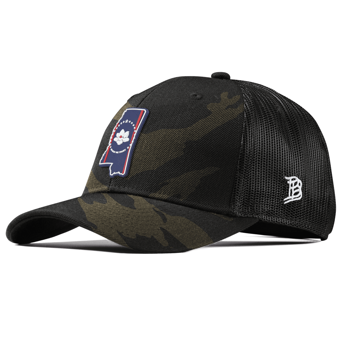 Mississippi Patriot Series Curved Trucker Midnight Camo