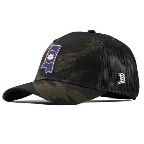 Mississippi Patriot Series Curved Trucker Midnight Camo