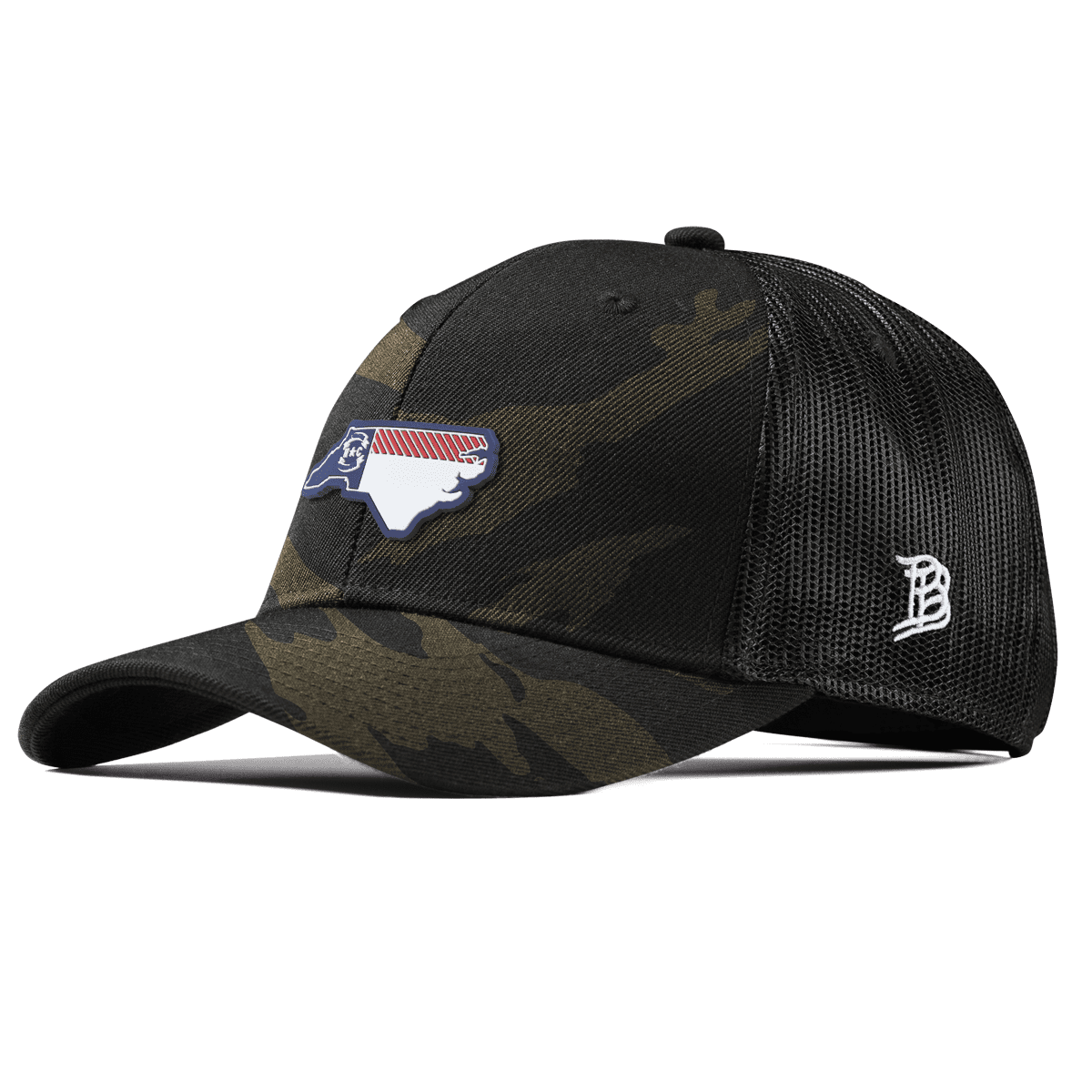 North Carolina Patriot Series Curved Trucker Midnight Camo