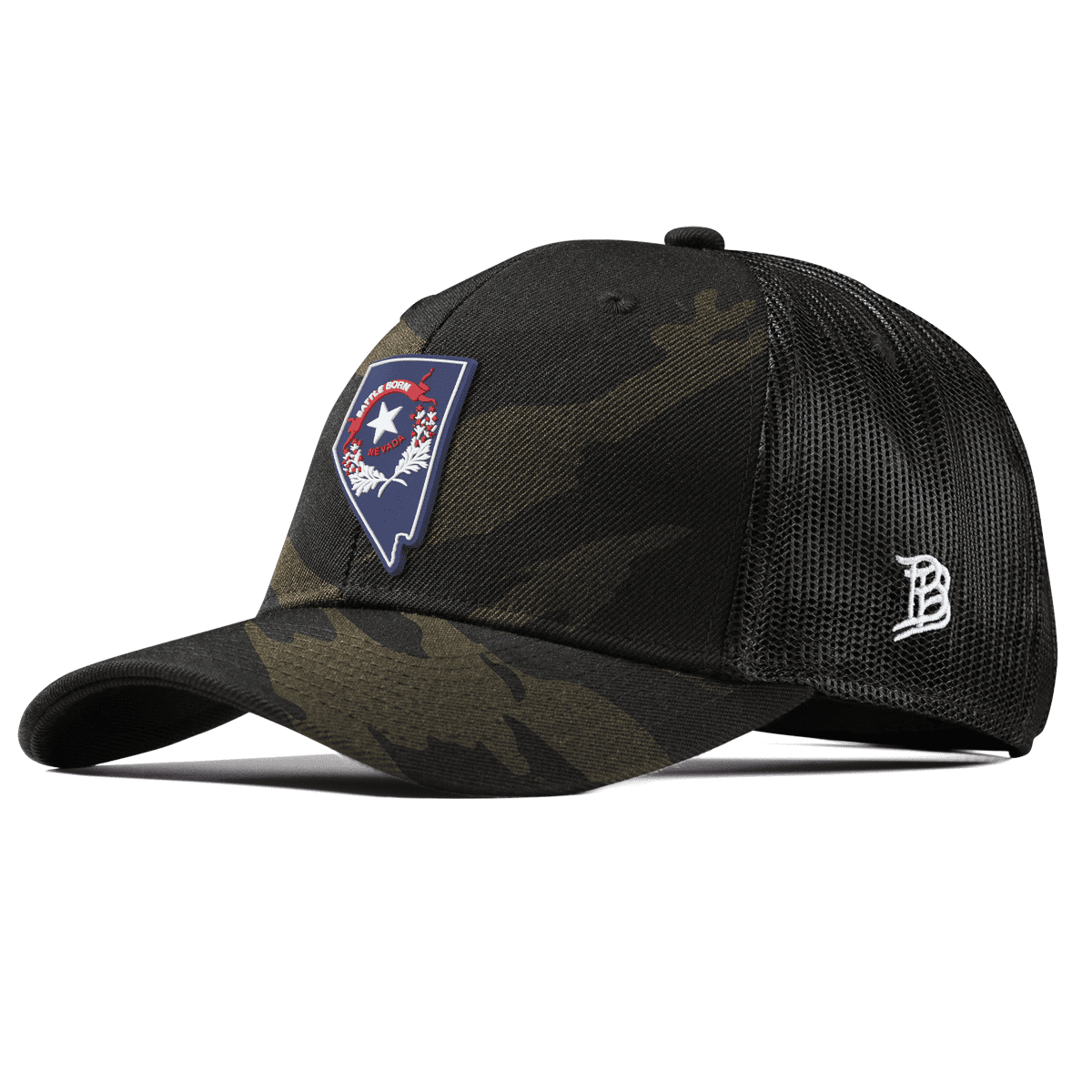 Nevada Patriot Series Curved Trucker Midnight Camo