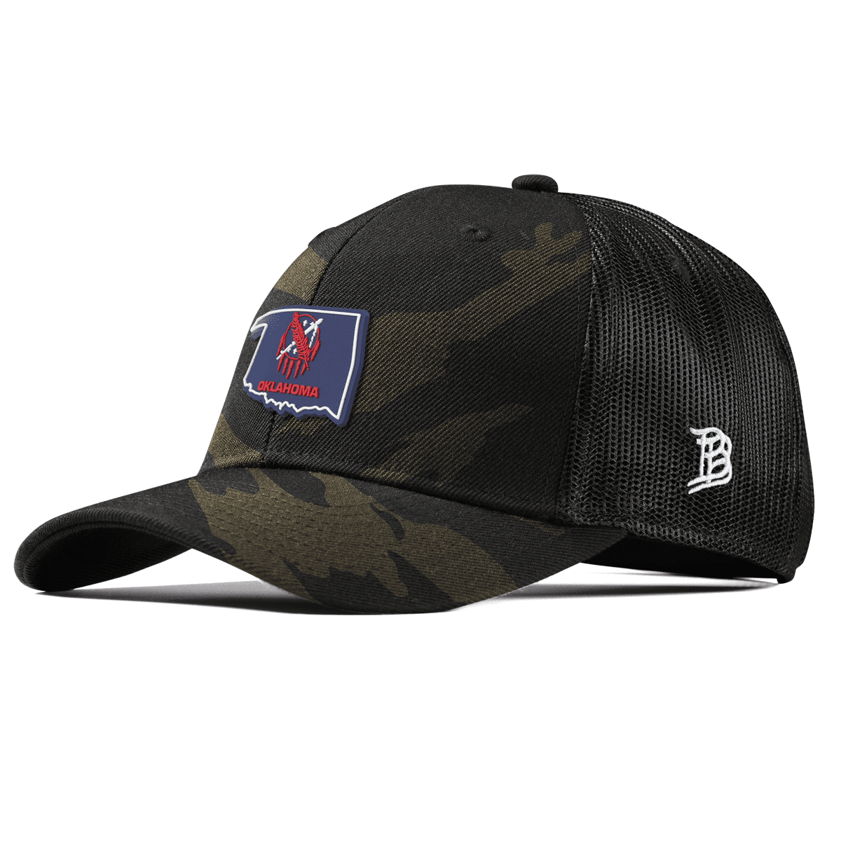 Oklahoma Patriot Series Curved Trucker Midnight Camo
