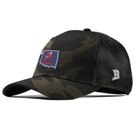 Oklahoma Patriot Series Curved Trucker Midnight Camo