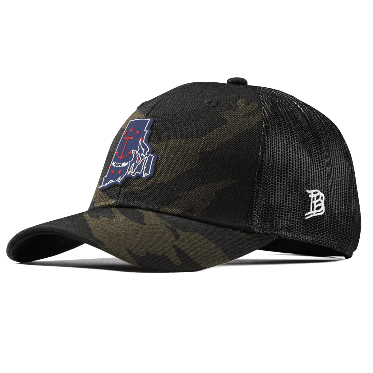 Rhode Island Patriot Series Curved Trucker Midnight Camo