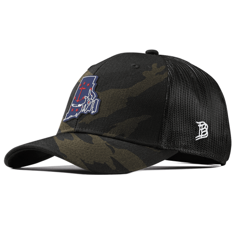 Rhode Island Patriot Series Curved Trucker Midnight Camo