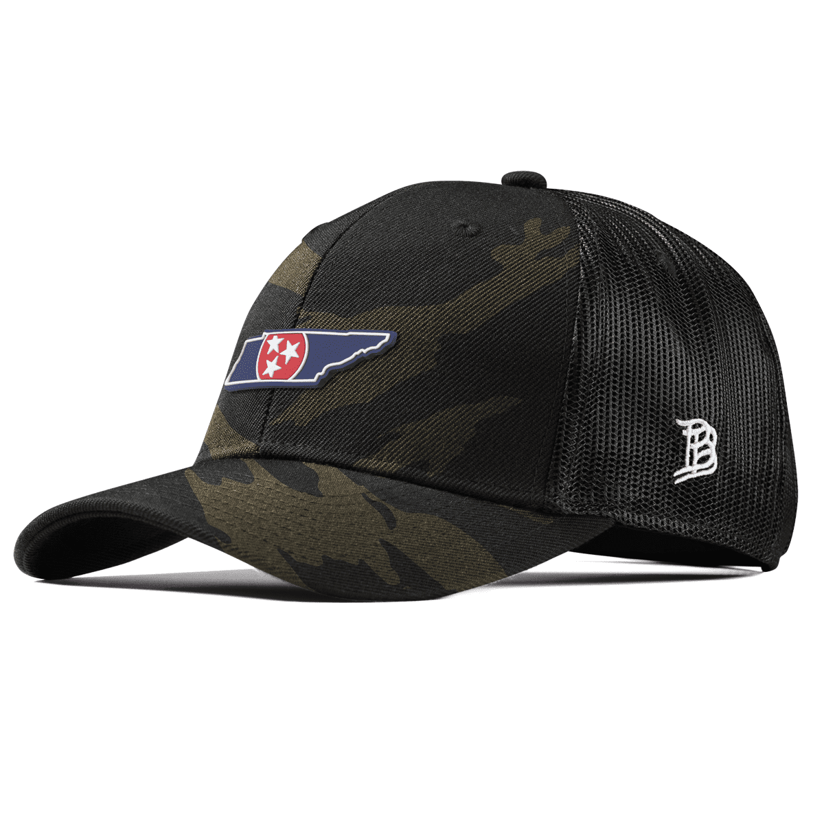 Tennessee Patriot Series Curved Trucker Midnight Camo