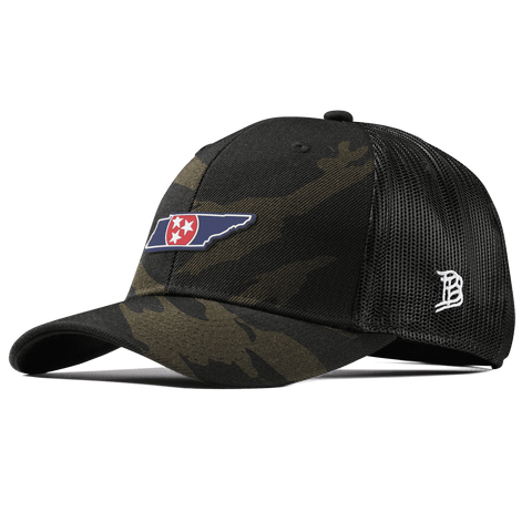 Tennessee Patriot Series Curved Trucker Midnight Camo