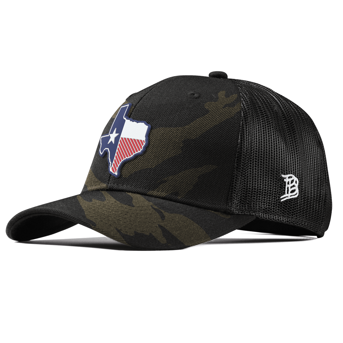 Texas Patriot Series Curved Trucker Midnight Camo