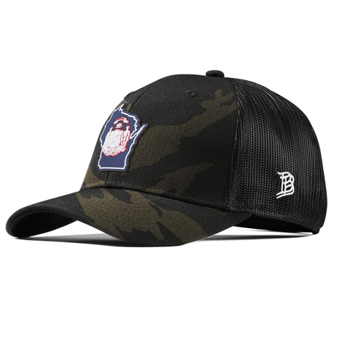 Wisconsin Patriot Series Curved Trucker Midnight Camo