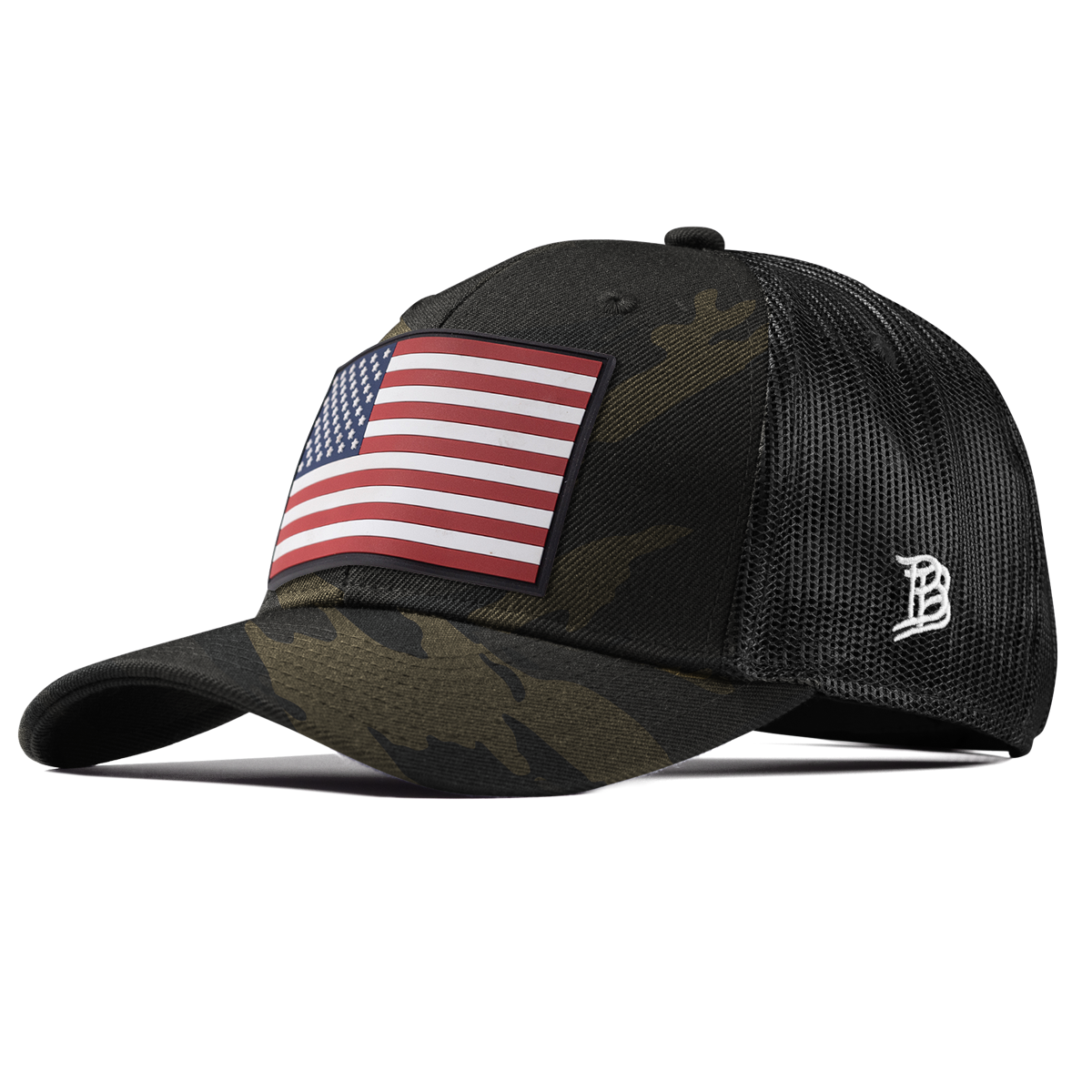 Salute PVC Curved Trucker Midnight Camo