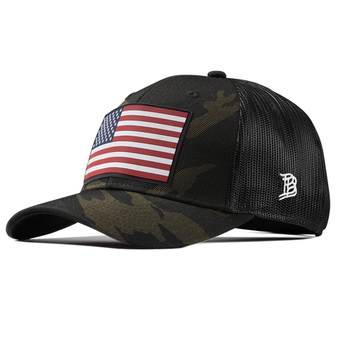 Salute PVC Curved Trucker Midnight Camo