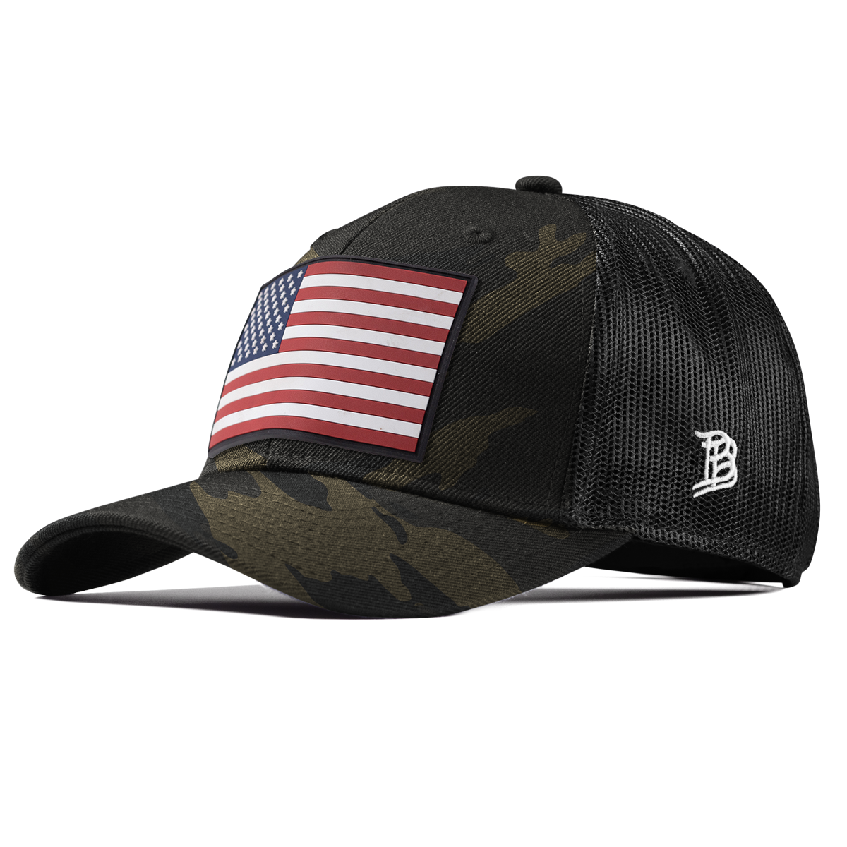 Salute PVC Curved Trucker Midnight Camo