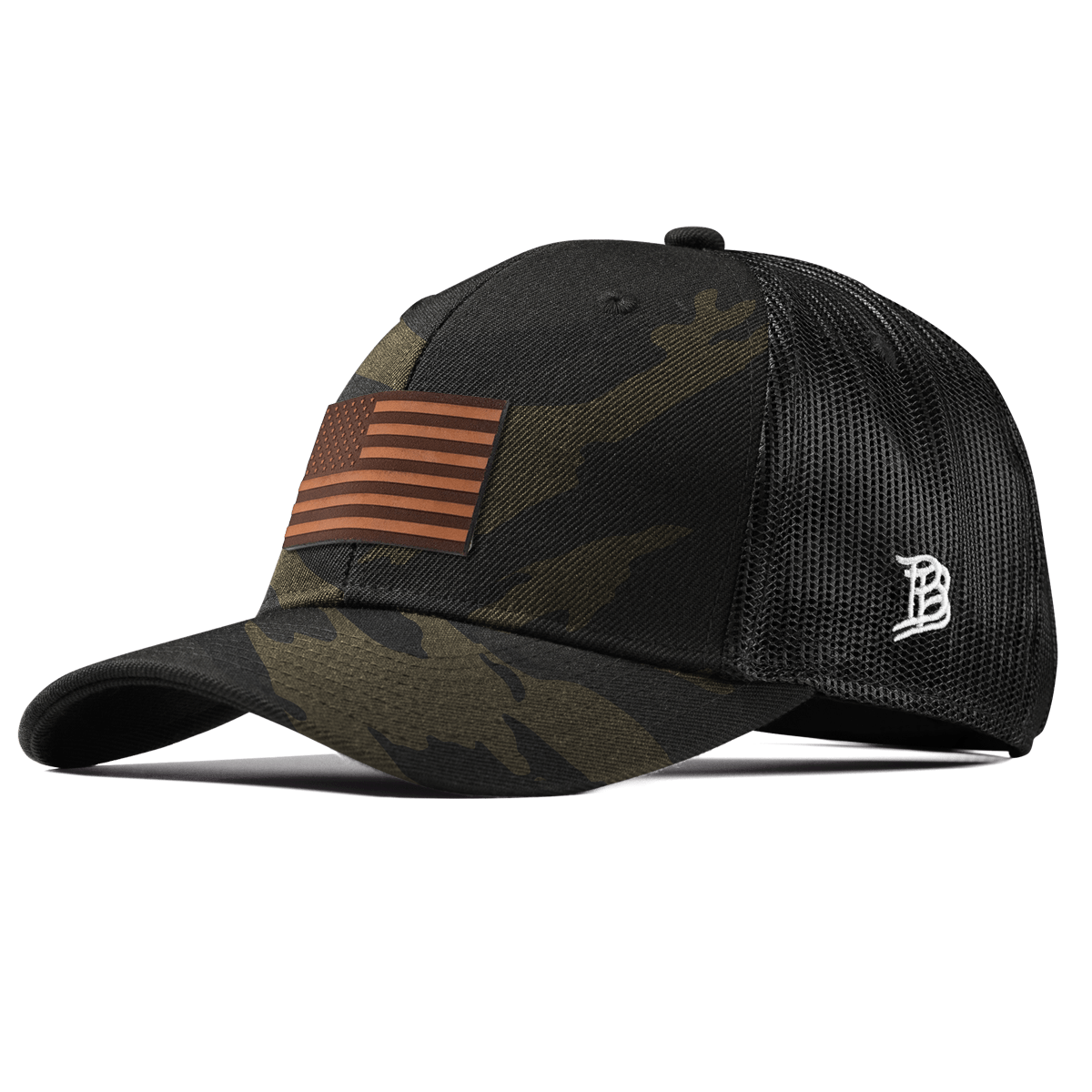 Old Glory Curved Trucker Midnight Camo