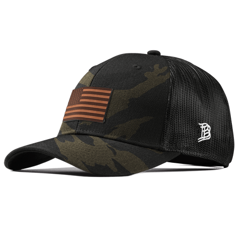 Old Glory Curved Trucker Midnight Camo