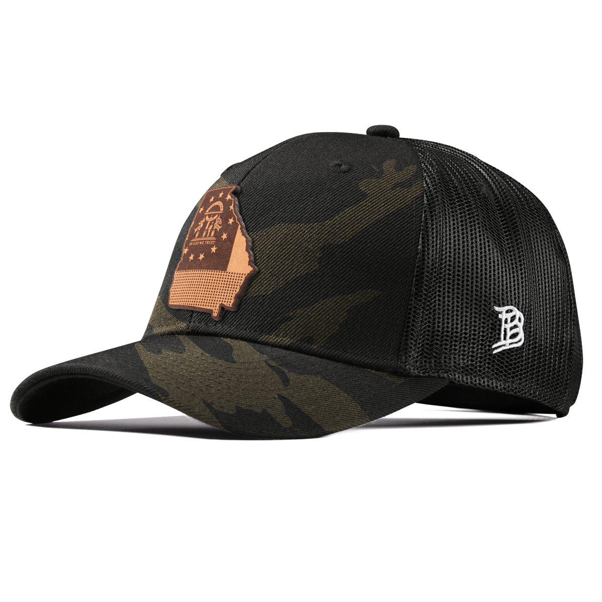 Georgia 4 Curved Trucker Midnight Camo