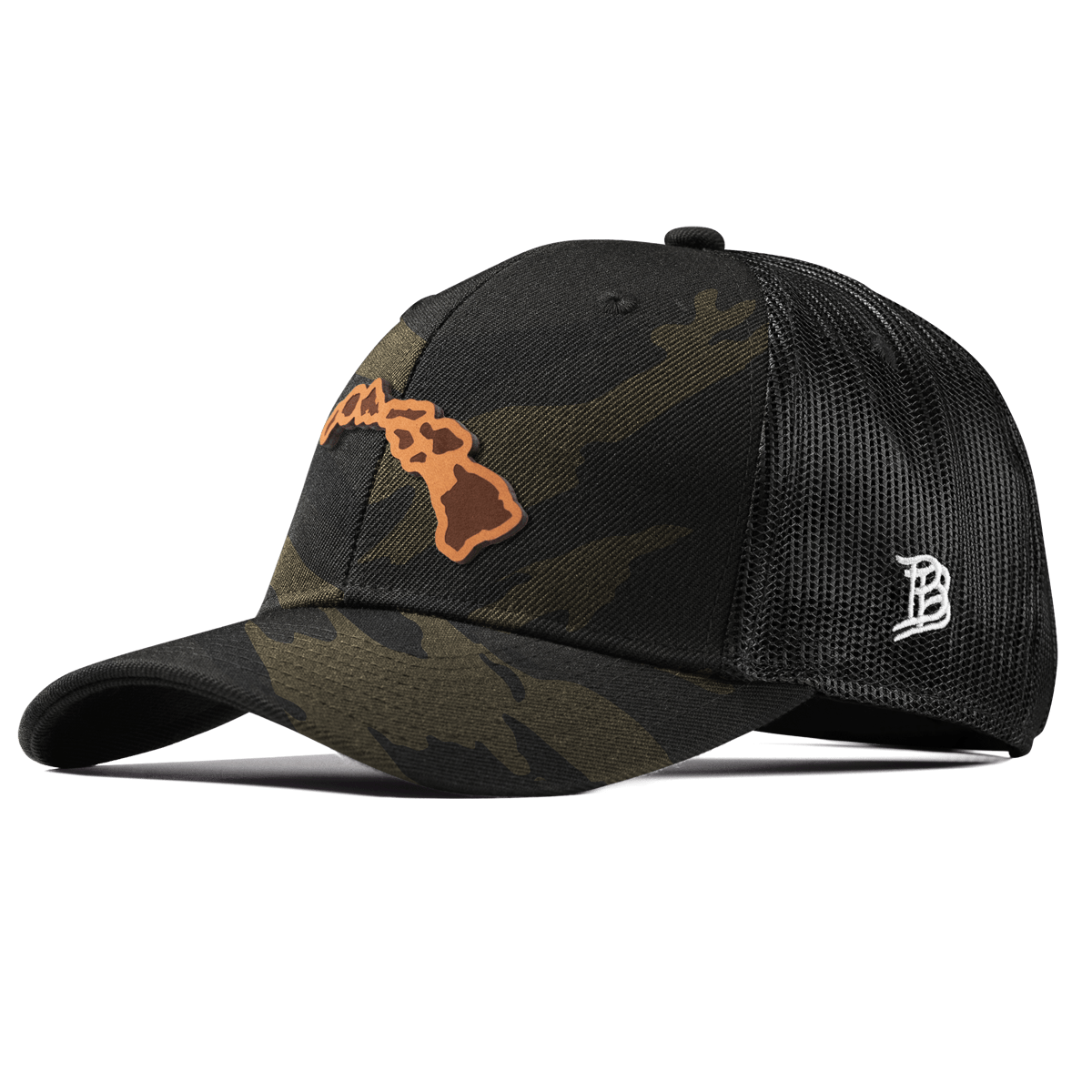 Hawaii 50 Curved Trucker Midnight Camo
