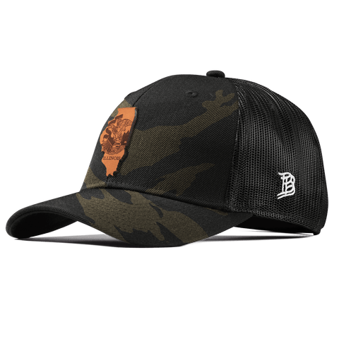 Illinois 21 Curved Trucker Midnight Camo