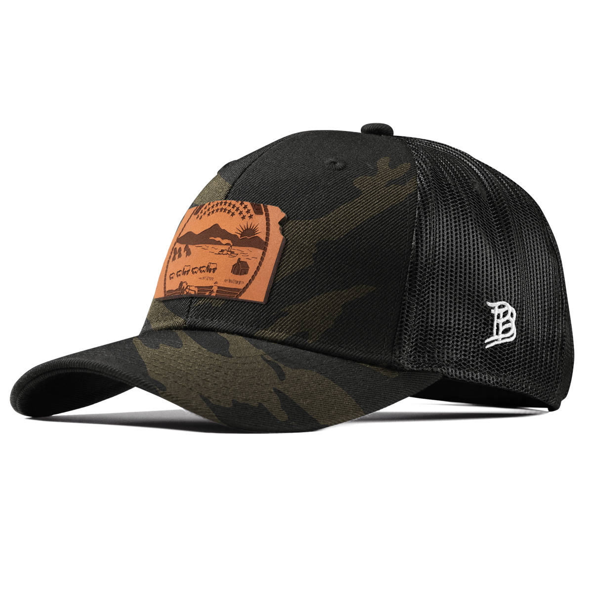 Kansas 34 Curved Trucker Midnight Camo