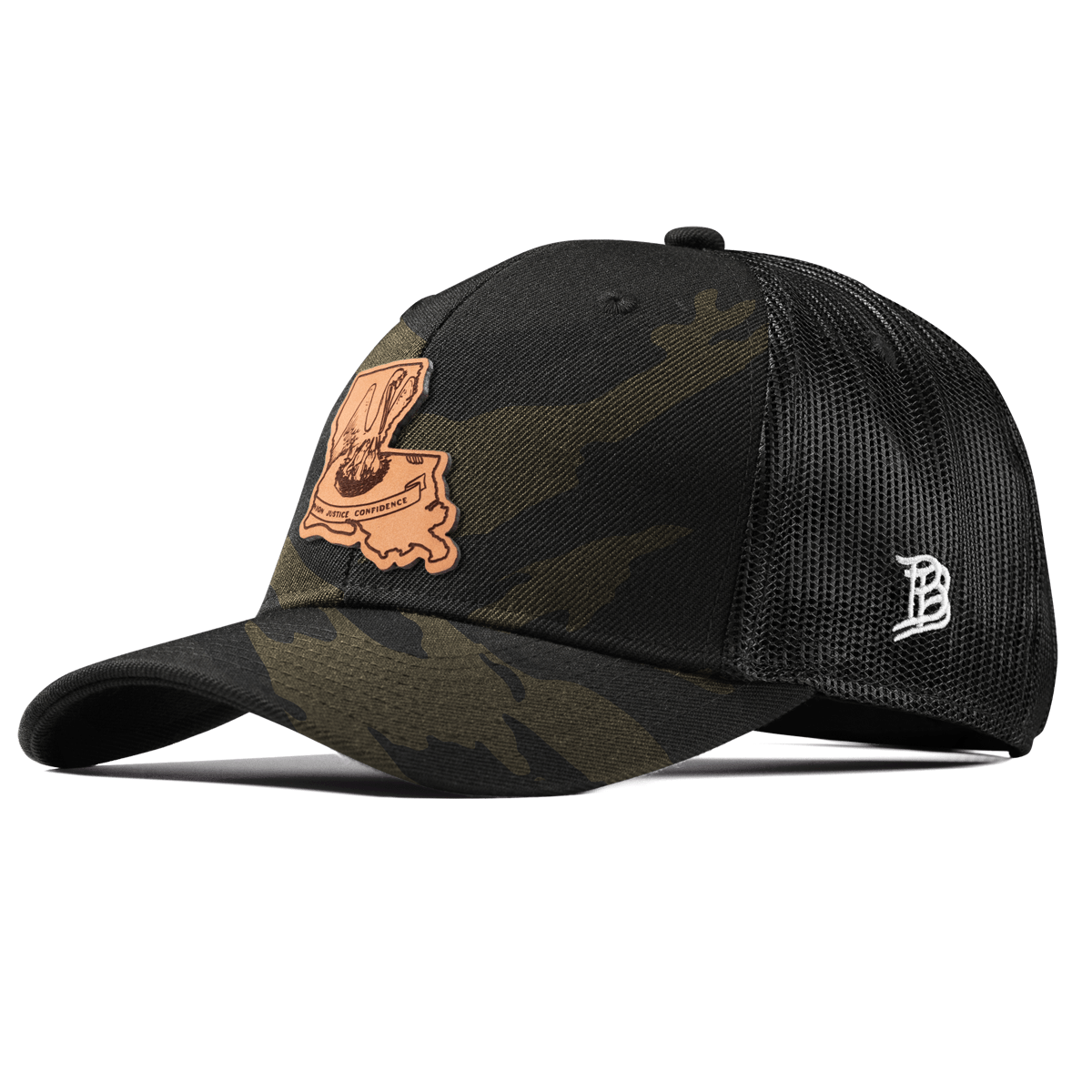 Louisiana 18 Curved Trucker Midnight Camo