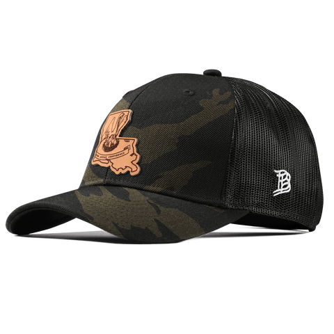 Louisiana 18 Curved Trucker Midnight Camo