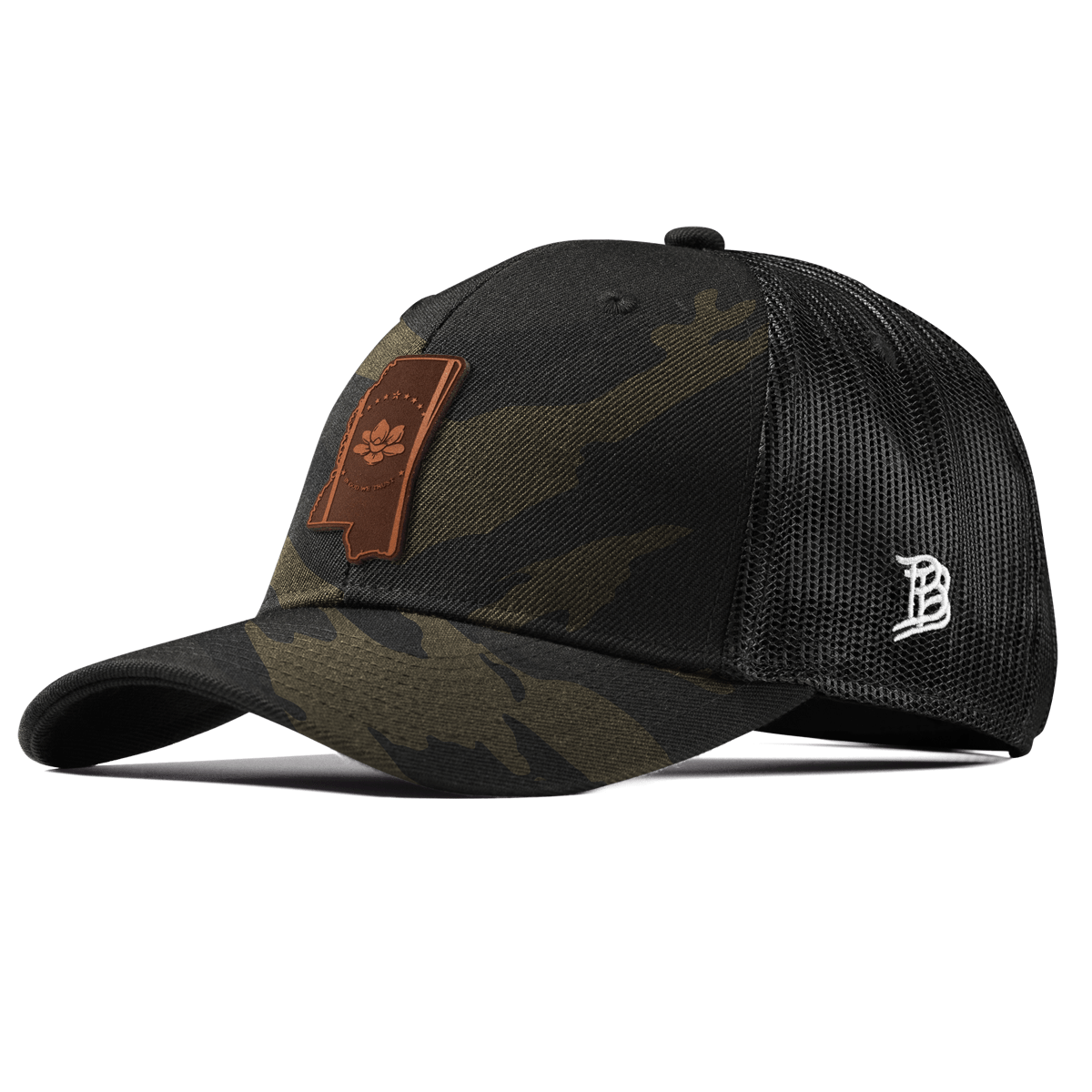 Mississippi 20 Curved Trucker Midnight Camo