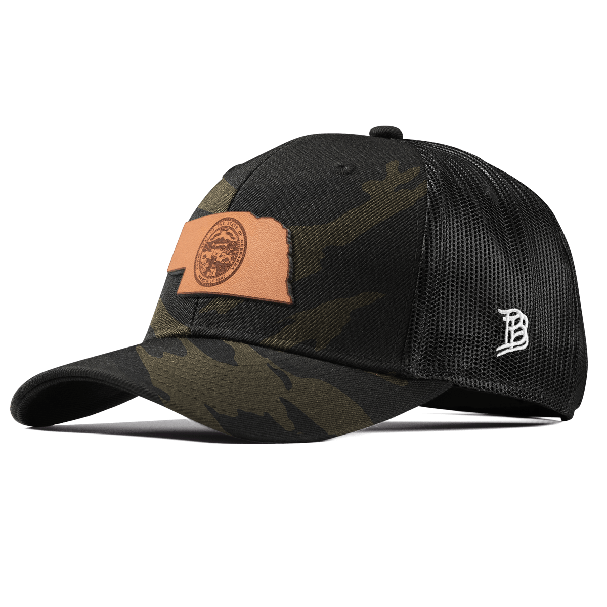 Nebraska 37 Curved Trucker Midnight Camo