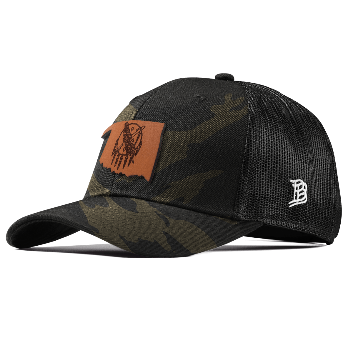 Oklahoma 46 Curved Trucker Midnight Camo