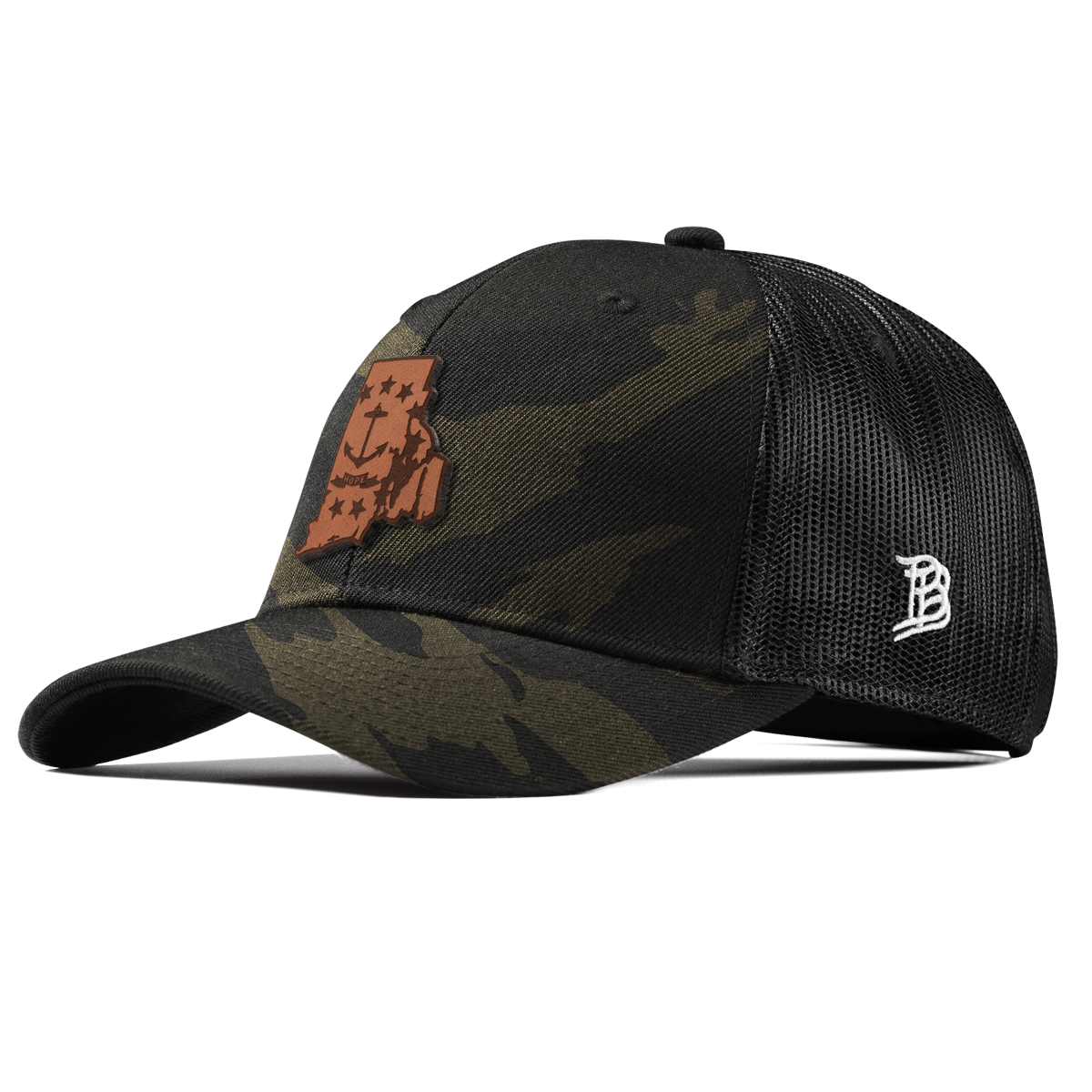 Rhode Island 13 Curved Trucker Midnight Camo