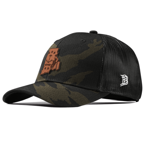 Rhode Island 13 Curved Trucker Midnight Camo
