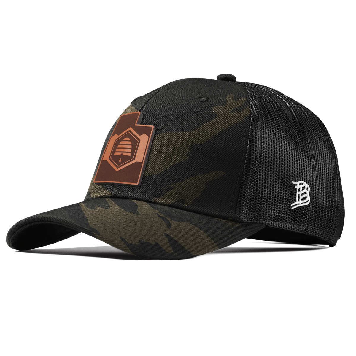 Utah 45 Curved Trucker Midnight Camo