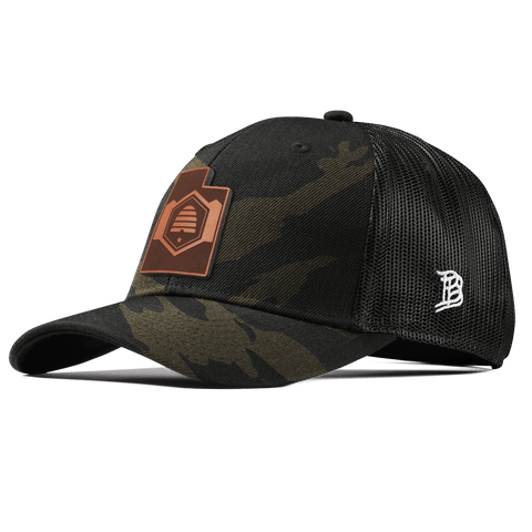Utah 45 Curved Trucker Midnight Camo