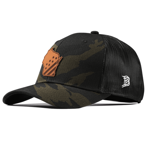 Wisconsin 30 Curved Trucker Midnight Camo