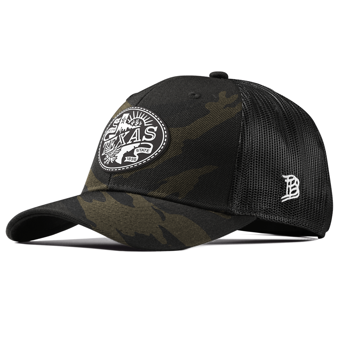 Texas Traveler Curved Trucker Midnight Camo