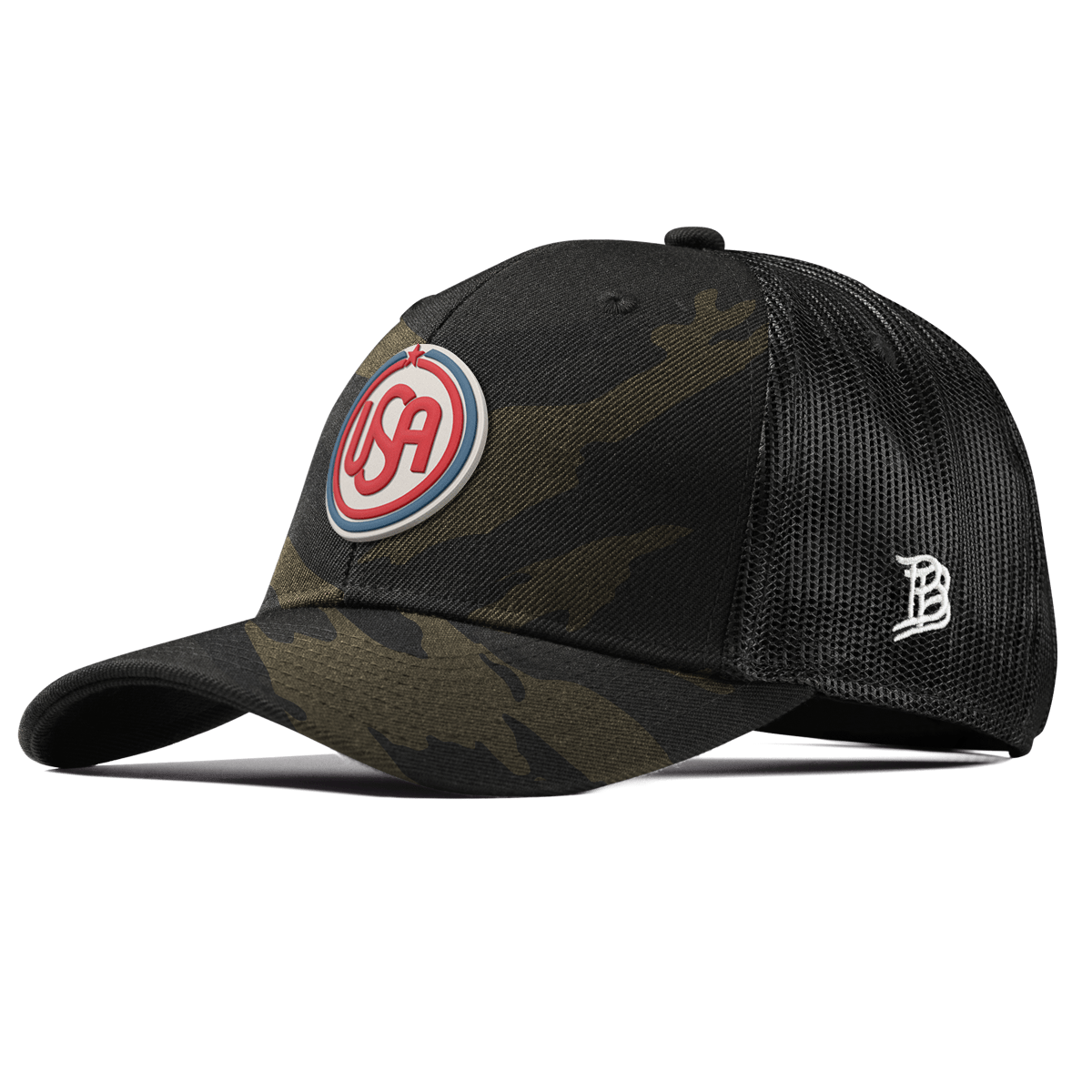 USA Icon Curved Trucker Midnight Camo