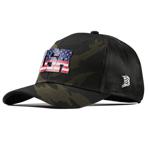 USA Tradition Curved Trucker Midnight Camo