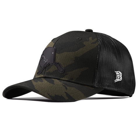 Alaska Vintage Curved Trucker  Midnight Camo