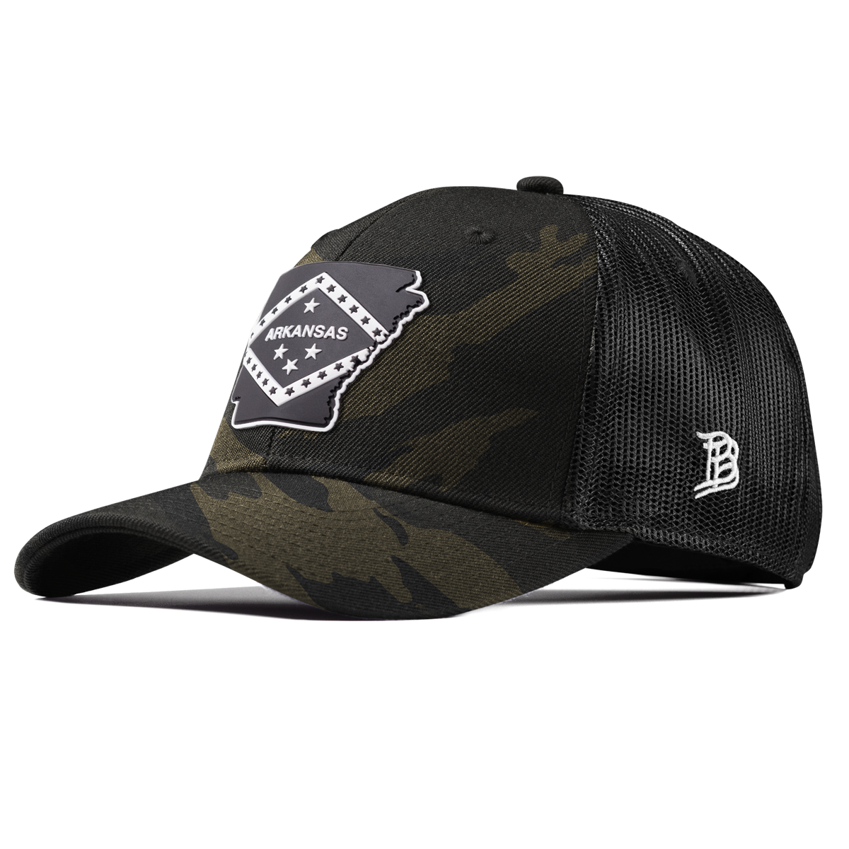 Arkansas Vintage Curved Trucker  Midnight Camo