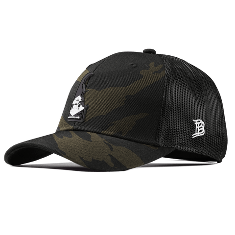 Delaware Vintage Curved Trucker  Midnight Camo
