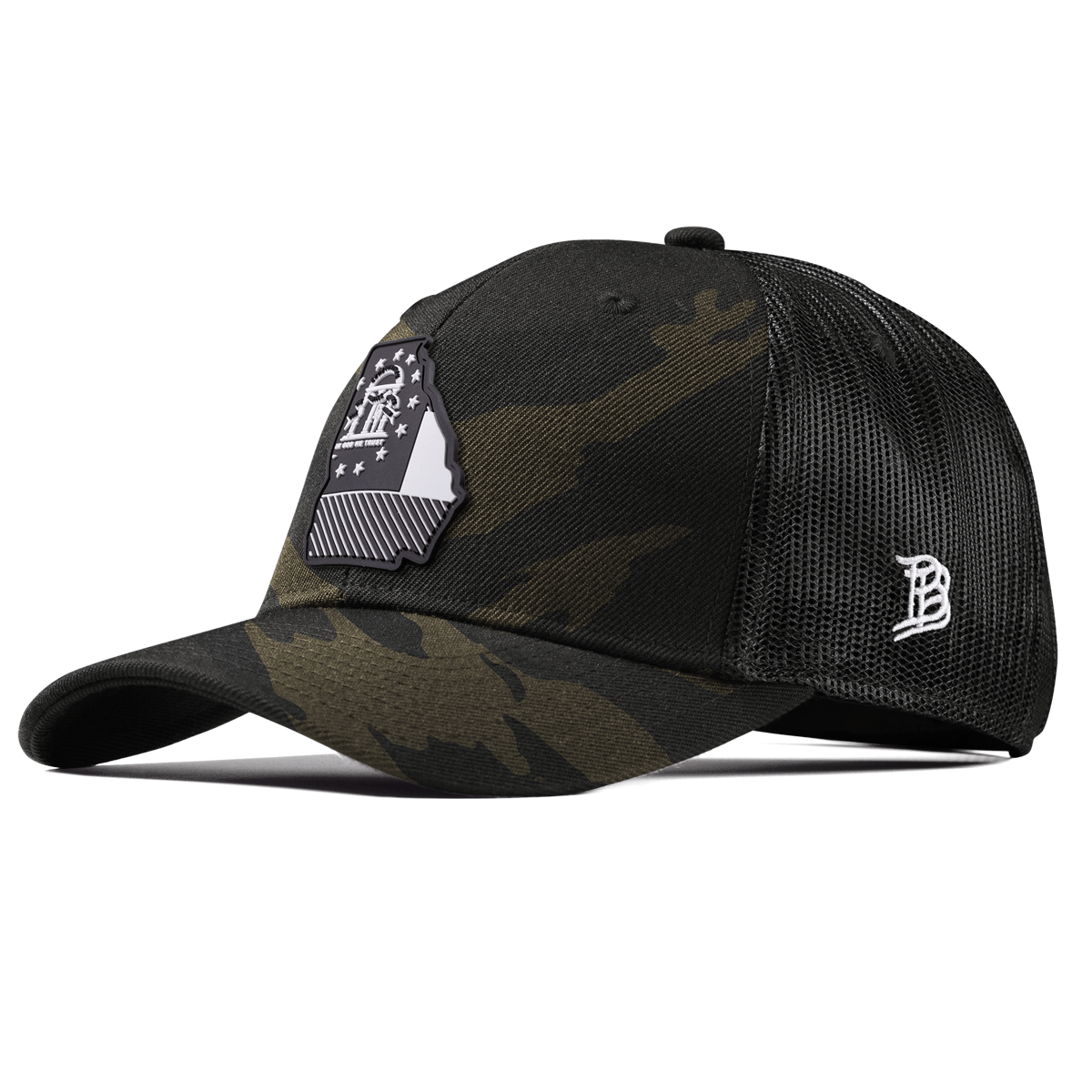 Georgia Vintage Curved Trucker  Midnight Camo
