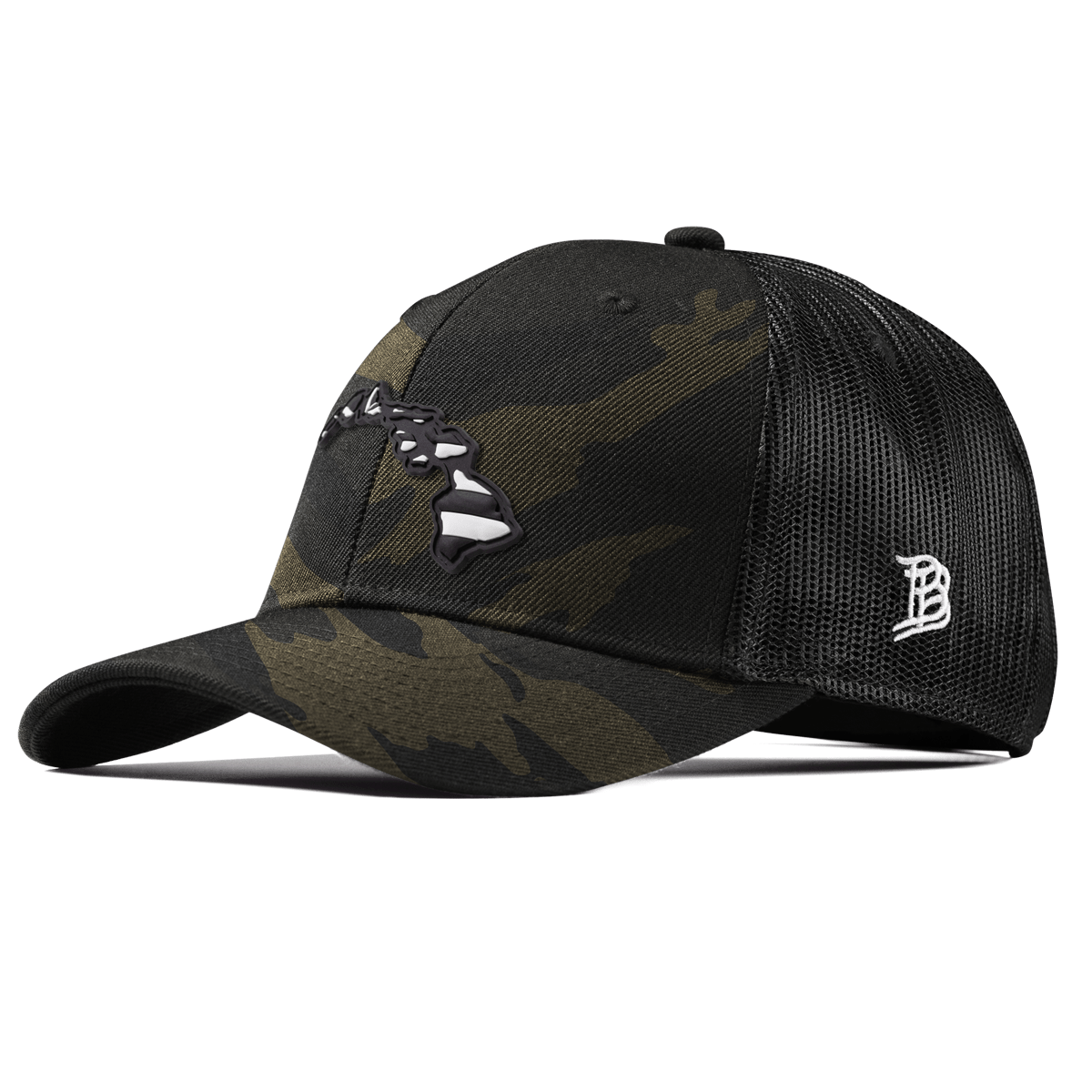 Hawaii Vintage Curved Trucker  Midnight Camo