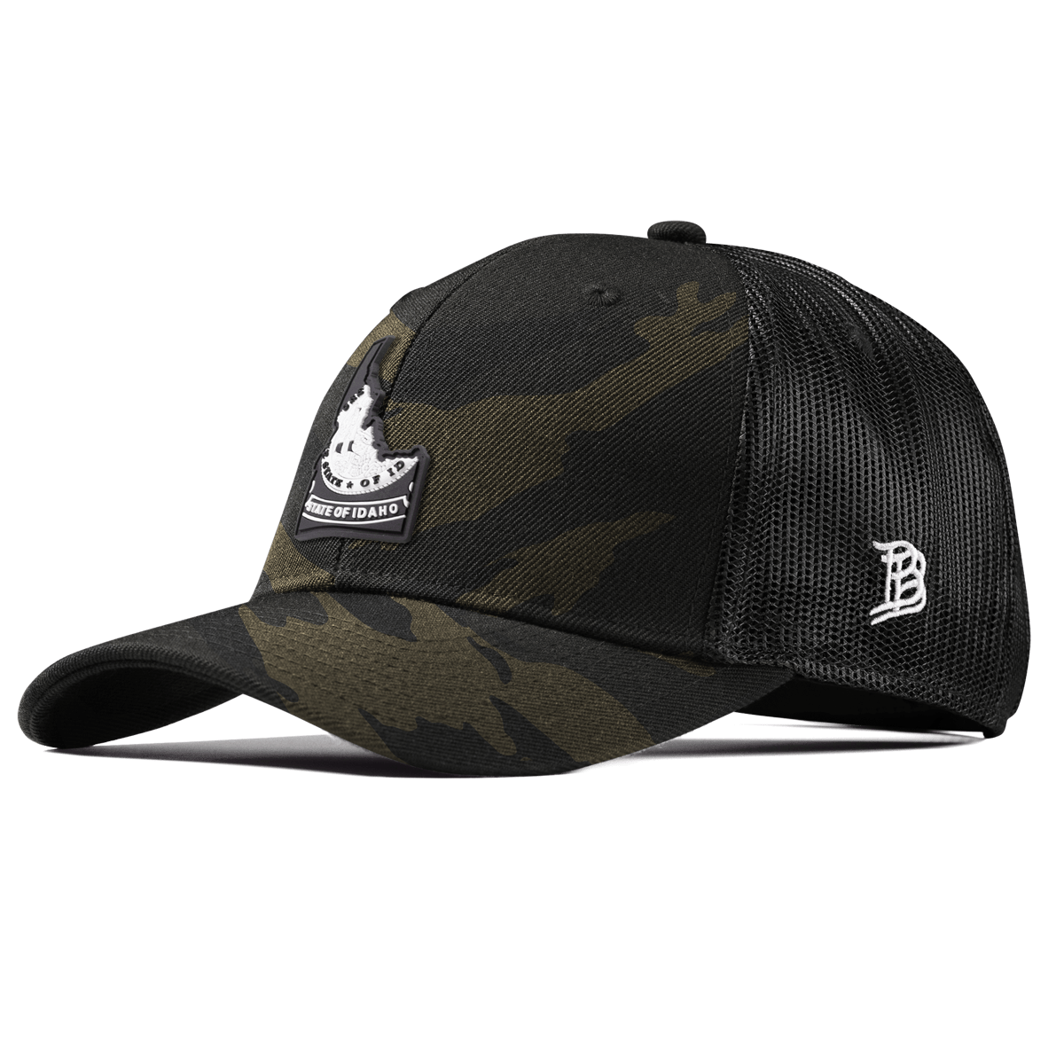 Idaho Vintage Curved Trucker  Midnight Camo