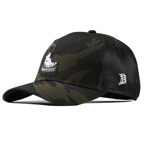 Idaho Vintage Curved Trucker  Midnight Camo