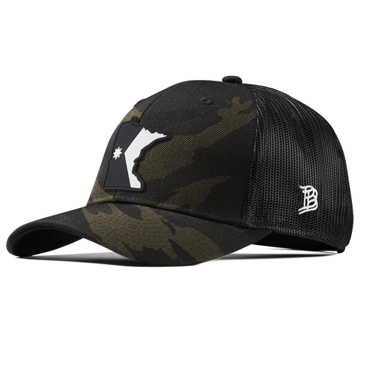 Minnesota Vintage Curved Trucker  Midnight Camo