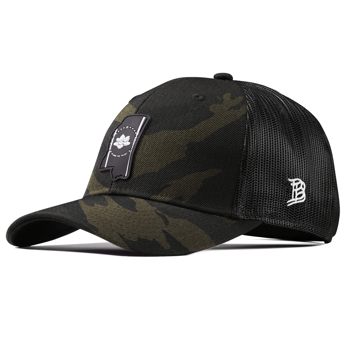 Mississippi Vintage Curved Trucker  Midnight Camo