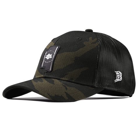 Mississippi Vintage Curved Trucker  Midnight Camo