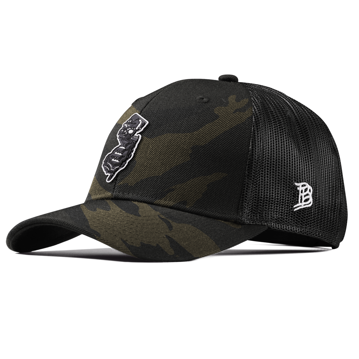 New Jersey Vintage Curved Trucker  Midnight Camo