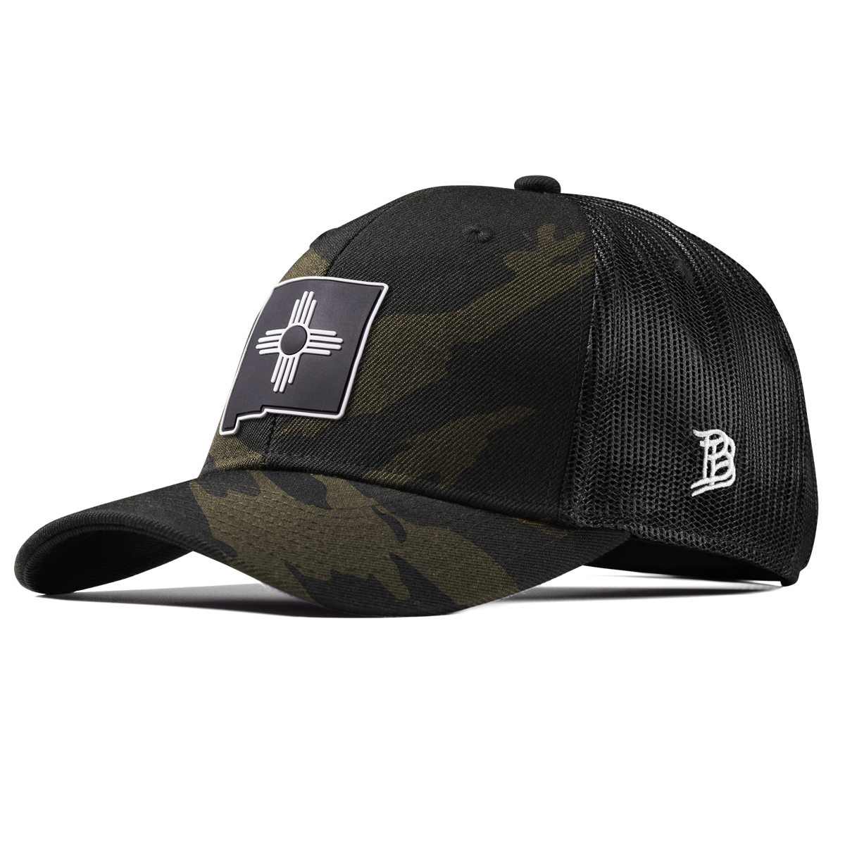New Mexico Vintage Curved Trucker  Midnight Camo