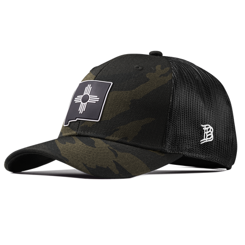 New Mexico Vintage Curved Trucker  Midnight Camo