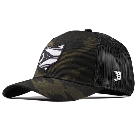 Ohio Vintage Curved Trucker  Midnight Camo