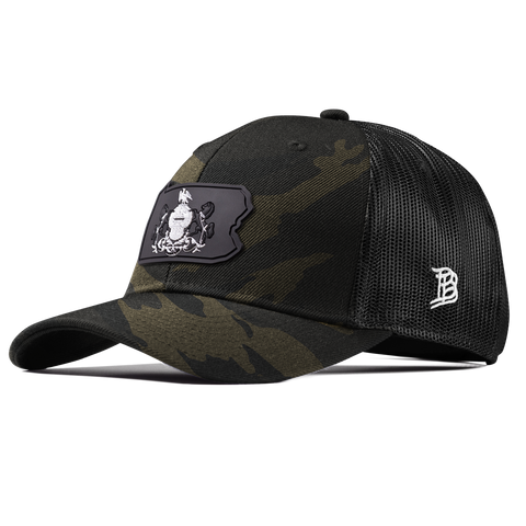 Pennsylvania Vintage Curved Trucker  Midnight Camo