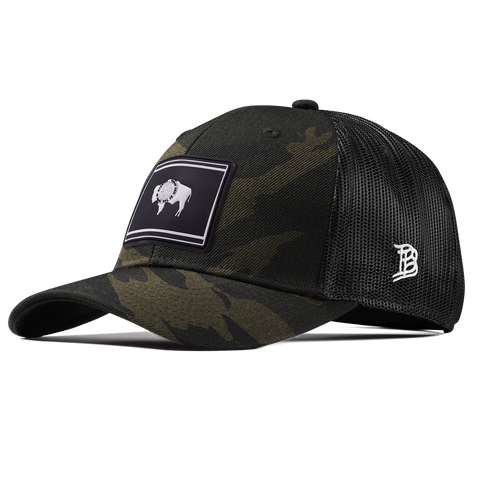 Wyoming Vintage Curved Trucker  Midnight Camo